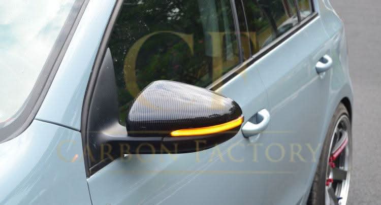 OEM Style Carbon Fibre Replacement Mirror Covers for VW Golf MK6 GTI R20 08-13