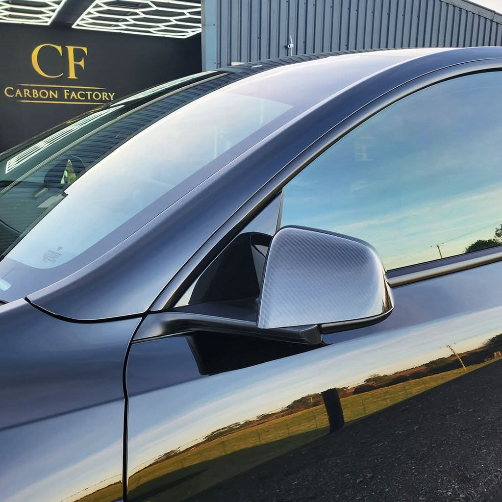OEM Style Pre-Preg Carbon Fibre Mirror Covers for Tesla Model Y 19-24