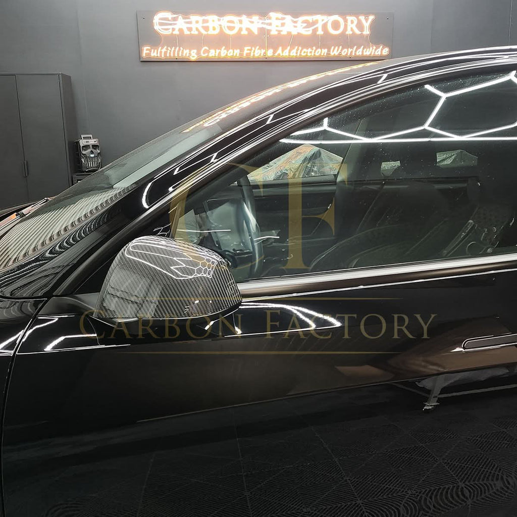 OEM Style Pre-Preg Carbon Fibre Mirror Covers for Tesla Model Y 19-24