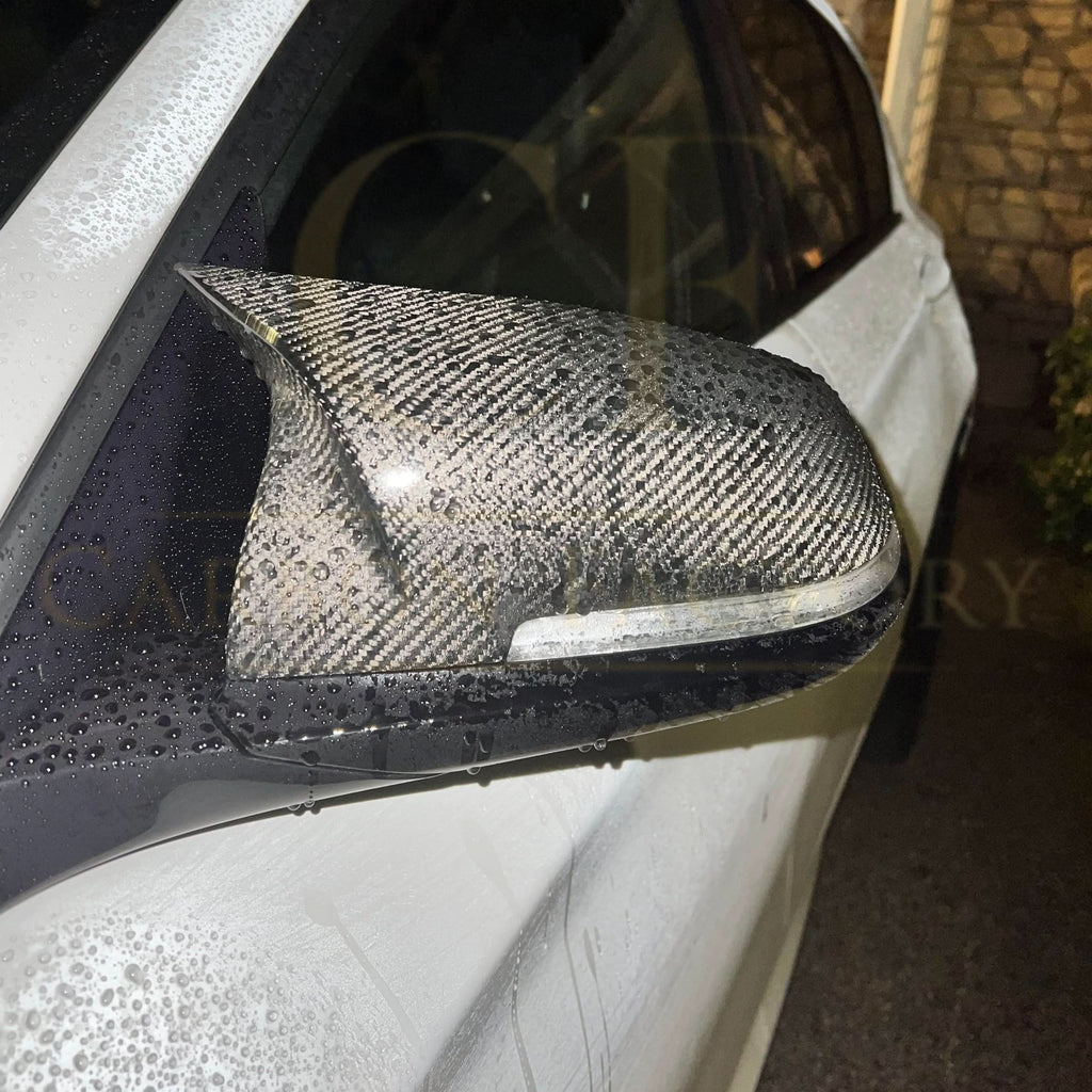 V Style Carbon Fibre Replacement Mirror Covers for BMW F32 F33 F36 4 Series 13-21