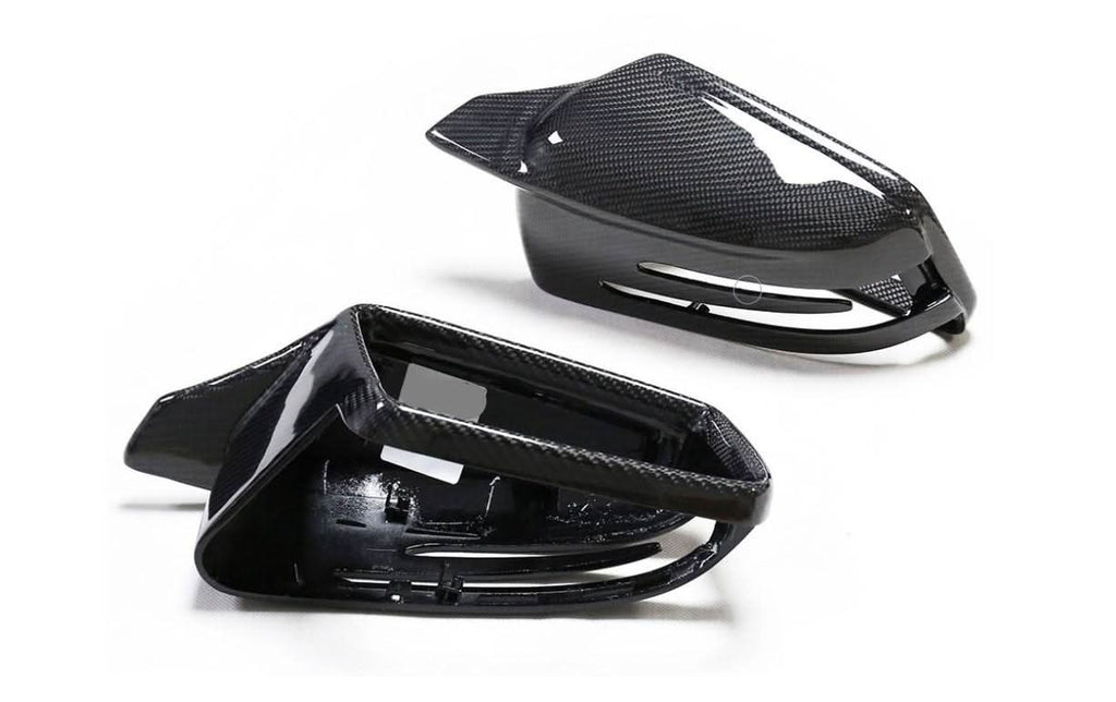 V Style Carbon Fibre Replacement Mirror Covers for Mercedes Benz Universal