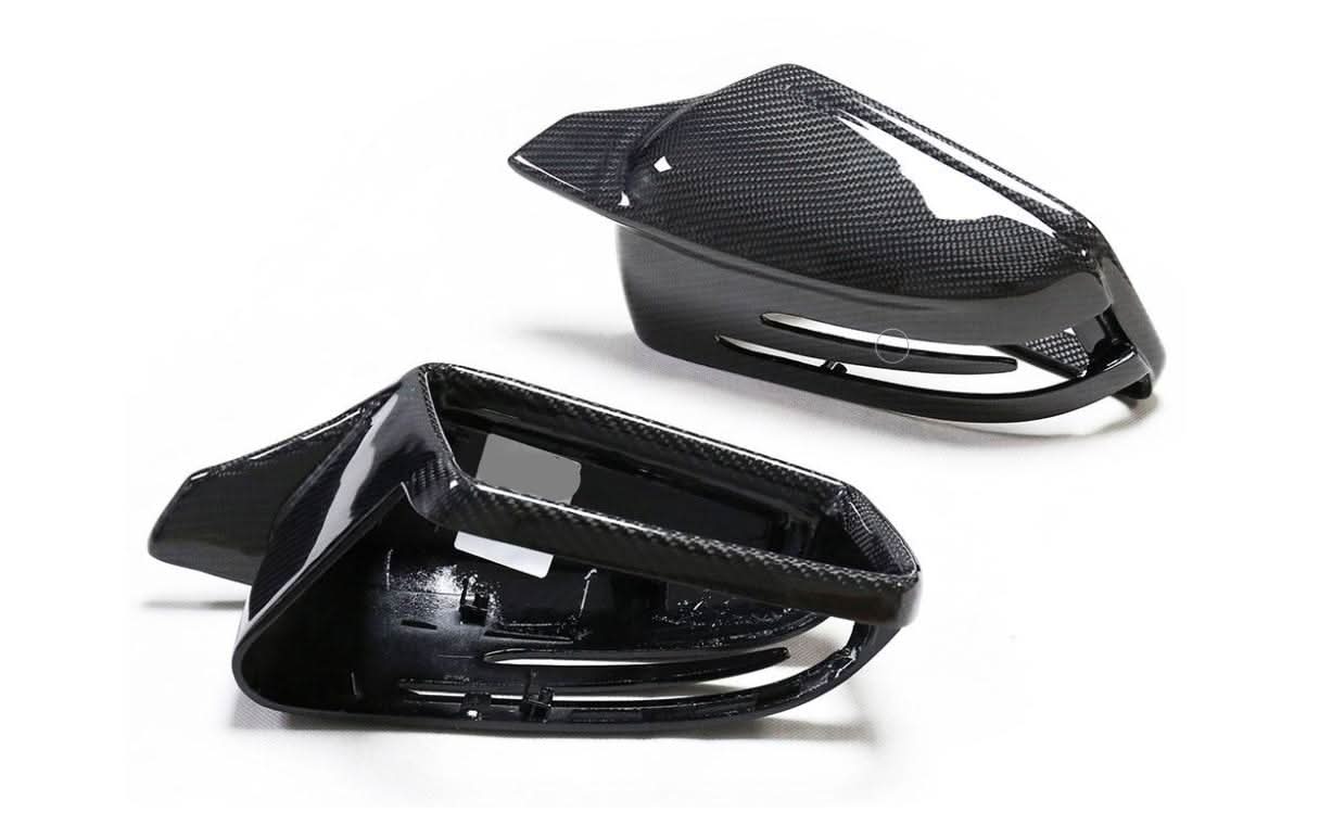 V Style Carbon Fibre Replacement Mirror Covers for Mercedes Benz Universal