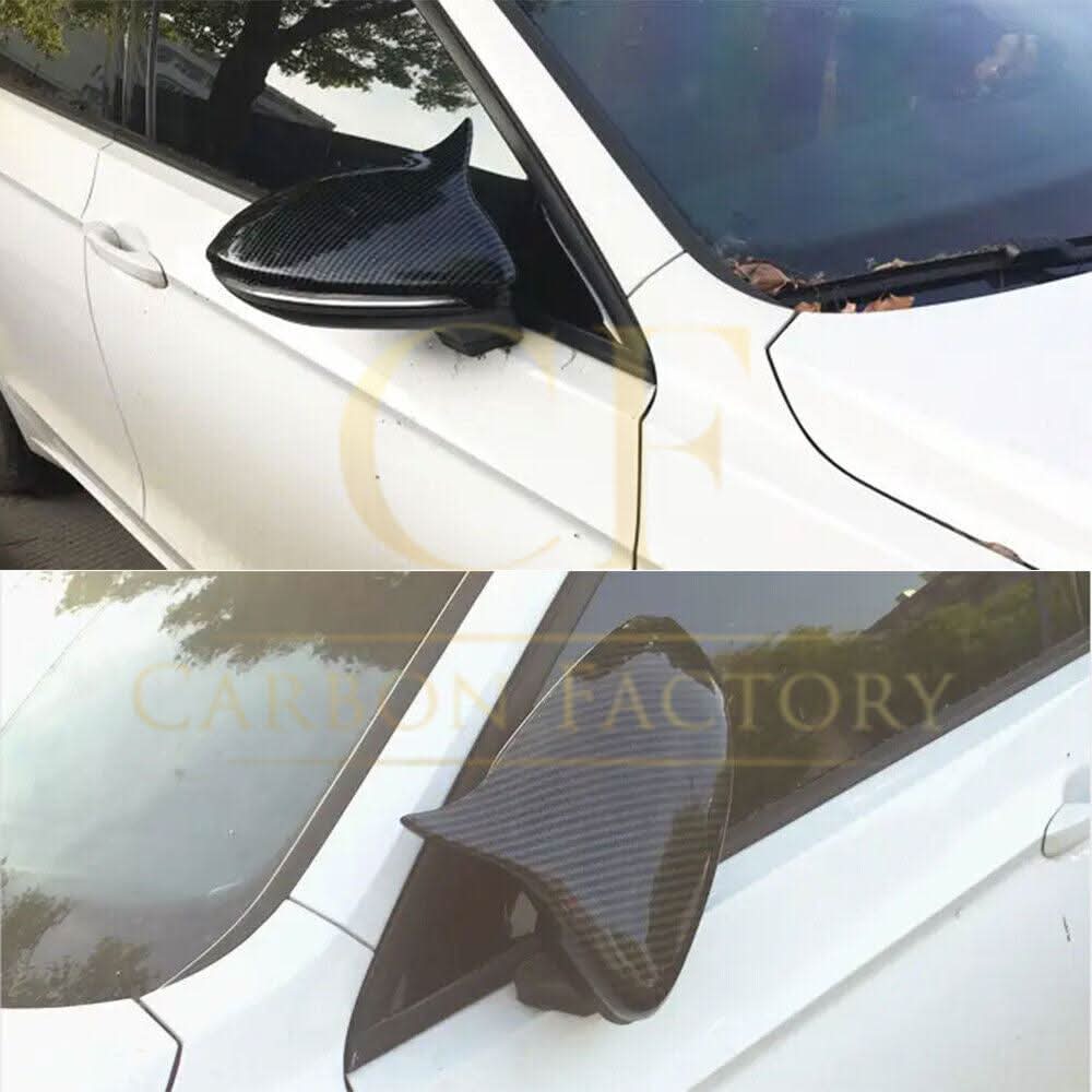 V Style Carbon Fibre Replacement Mirror Covers for VW Golf MK6 GTI R20 08-13