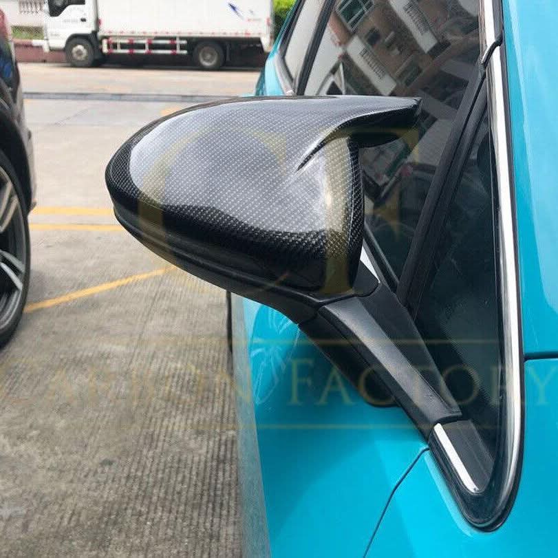V Style Carbon Fibre Replacement Mirror Covers for VW Golf MK7 MK7.5 inc GTI & R 14-20