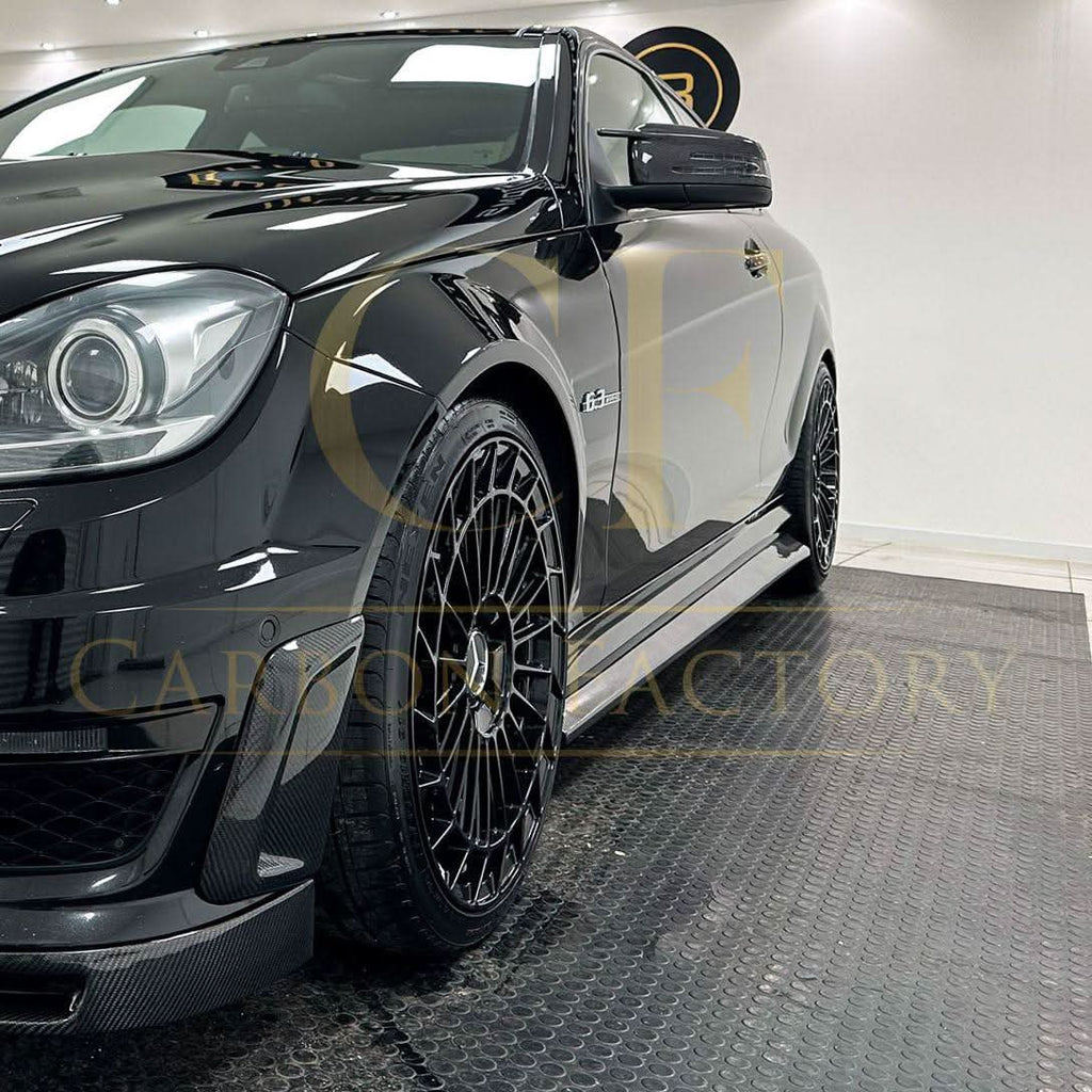 Carbon Fibre Side Skirts for Mercedes Benz W204 C63 Facelift 12-14