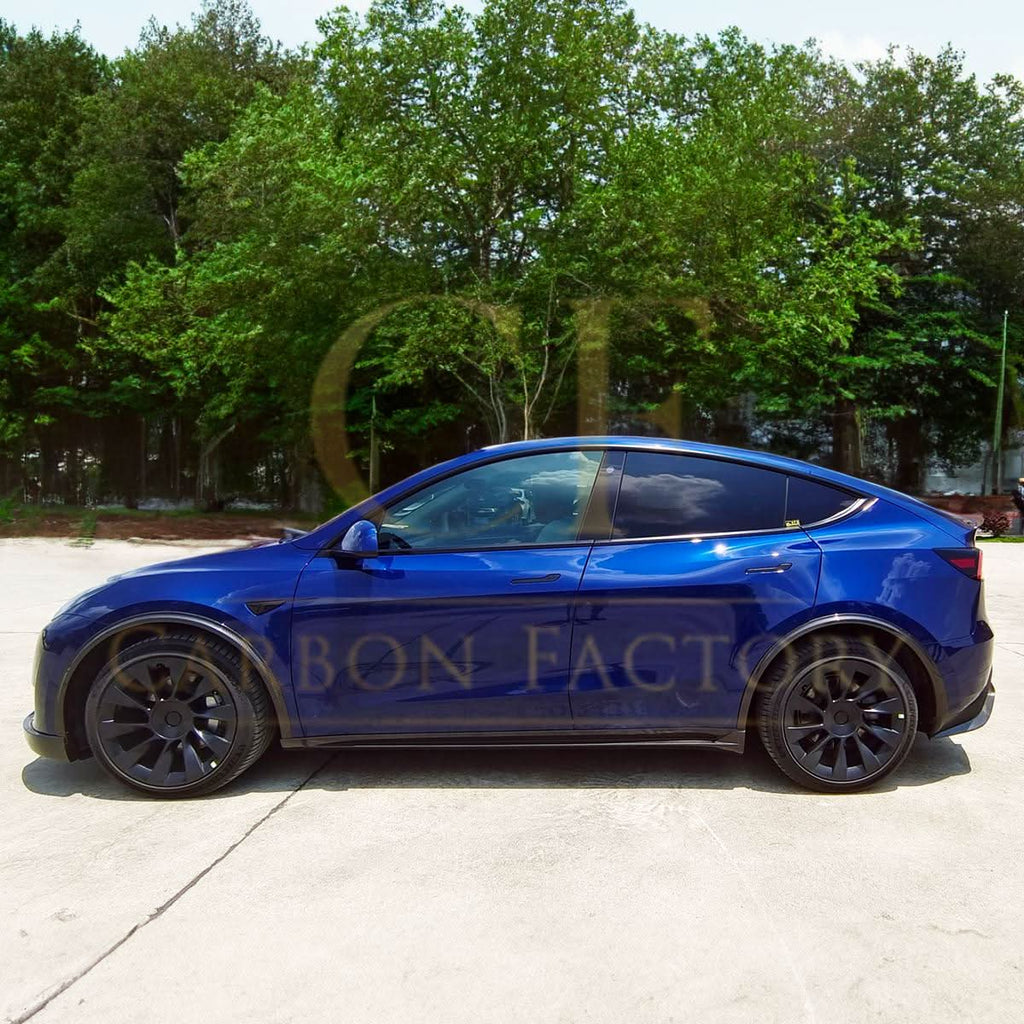 CS Style Pre-Preg Carbon Fibre Side Skirts for Tesla Model Y 19-23