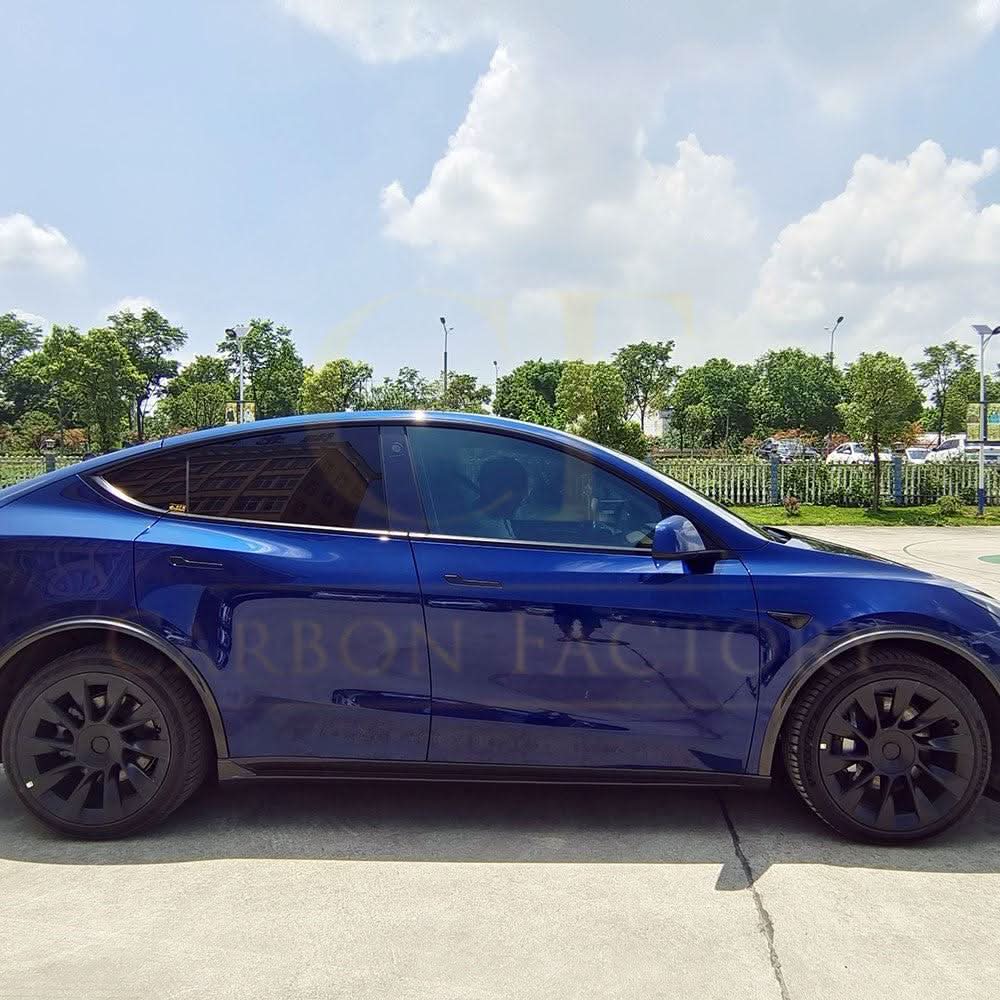 CS Style Pre-Preg Carbon Fibre Side Skirts for Tesla Model Y 19-23