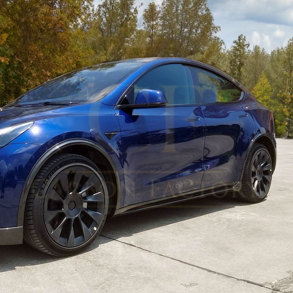 CS Style Pre-Preg Carbon Fibre Side Skirts for Tesla Model Y 19-23