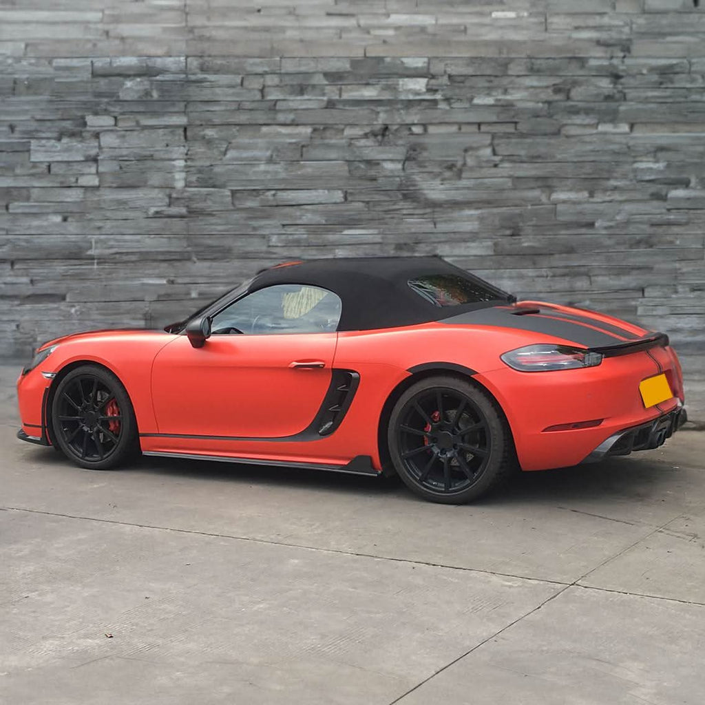 P Style Carbon Fibre Side Skirts for Porsche Boxster & Cayman 718 16-19