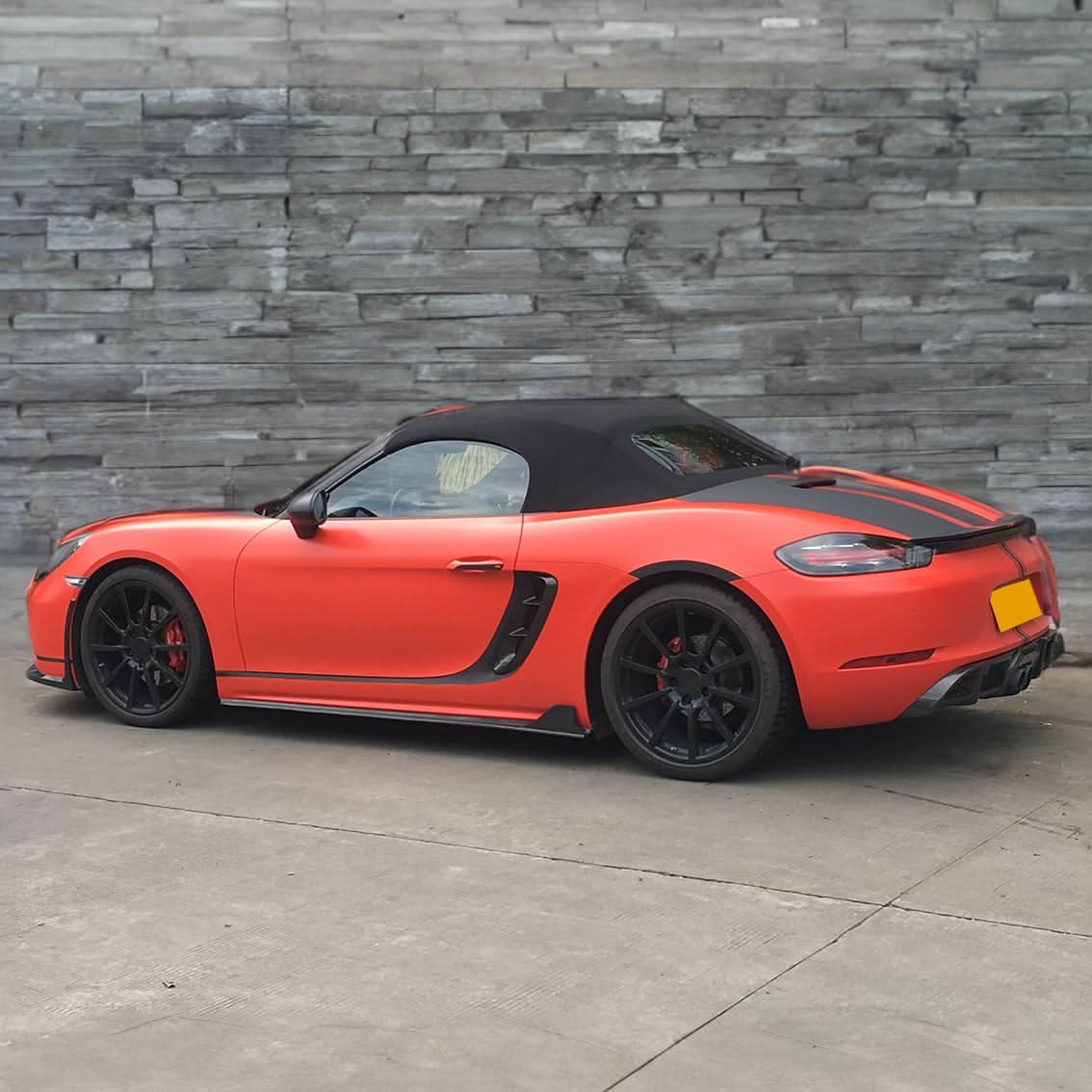 P Style Carbon Fibre Side Skirts for Porsche Boxster & Cayman 718 16-19