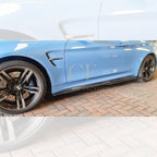 PSM Style Carbon Fibre Side Skirts Extension for BMW F82 F83 M4 14-20