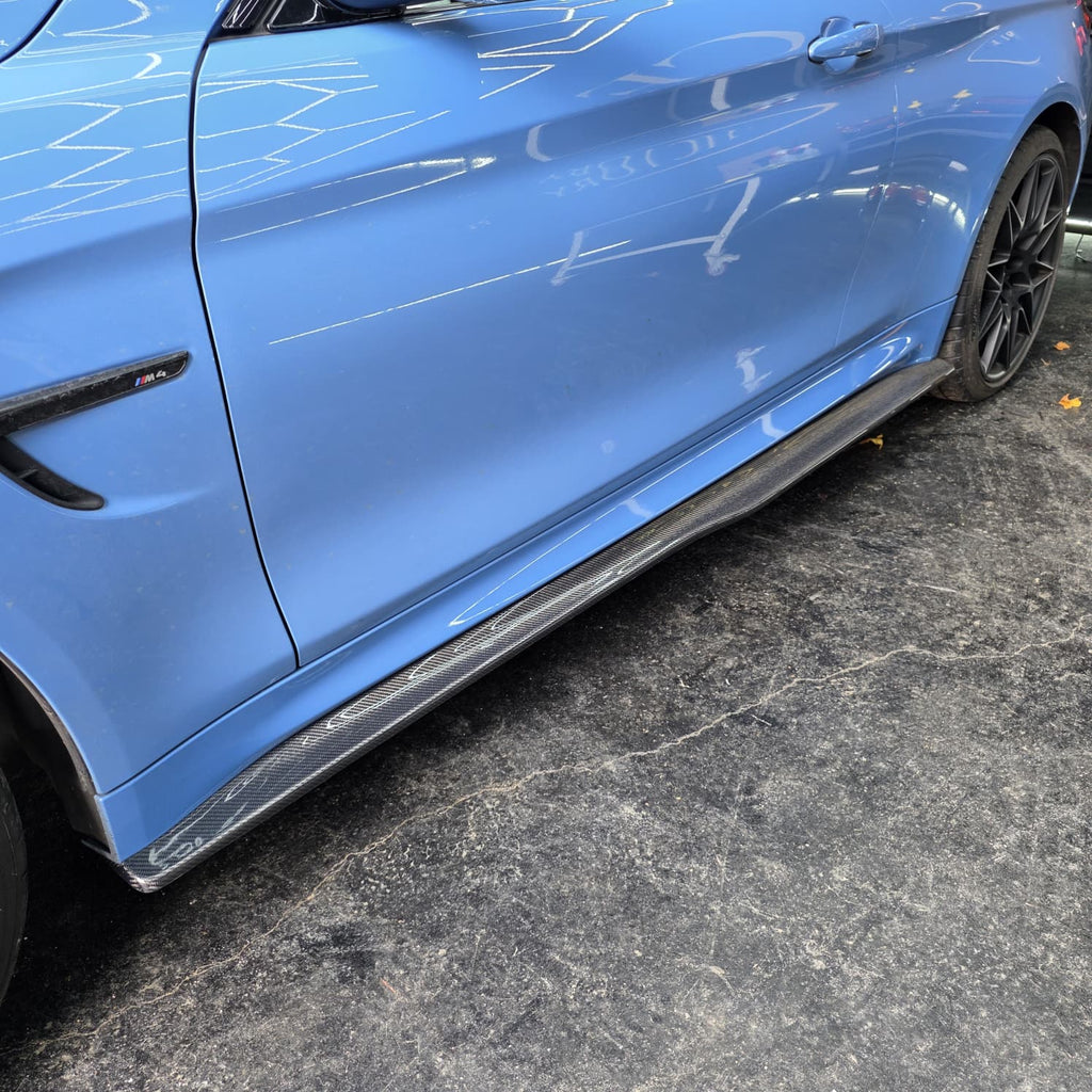PSM Style Carbon Fibre Side Skirts Extension for BMW F82 F83 M4 14-20
