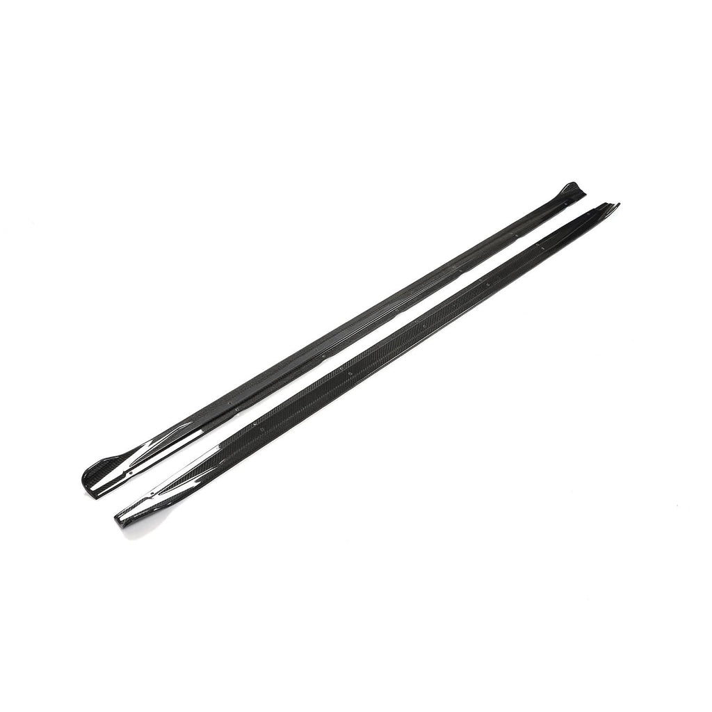 V Style Carbon Fibre Side Skirts for Audi A3 S3 Saloon 20-22