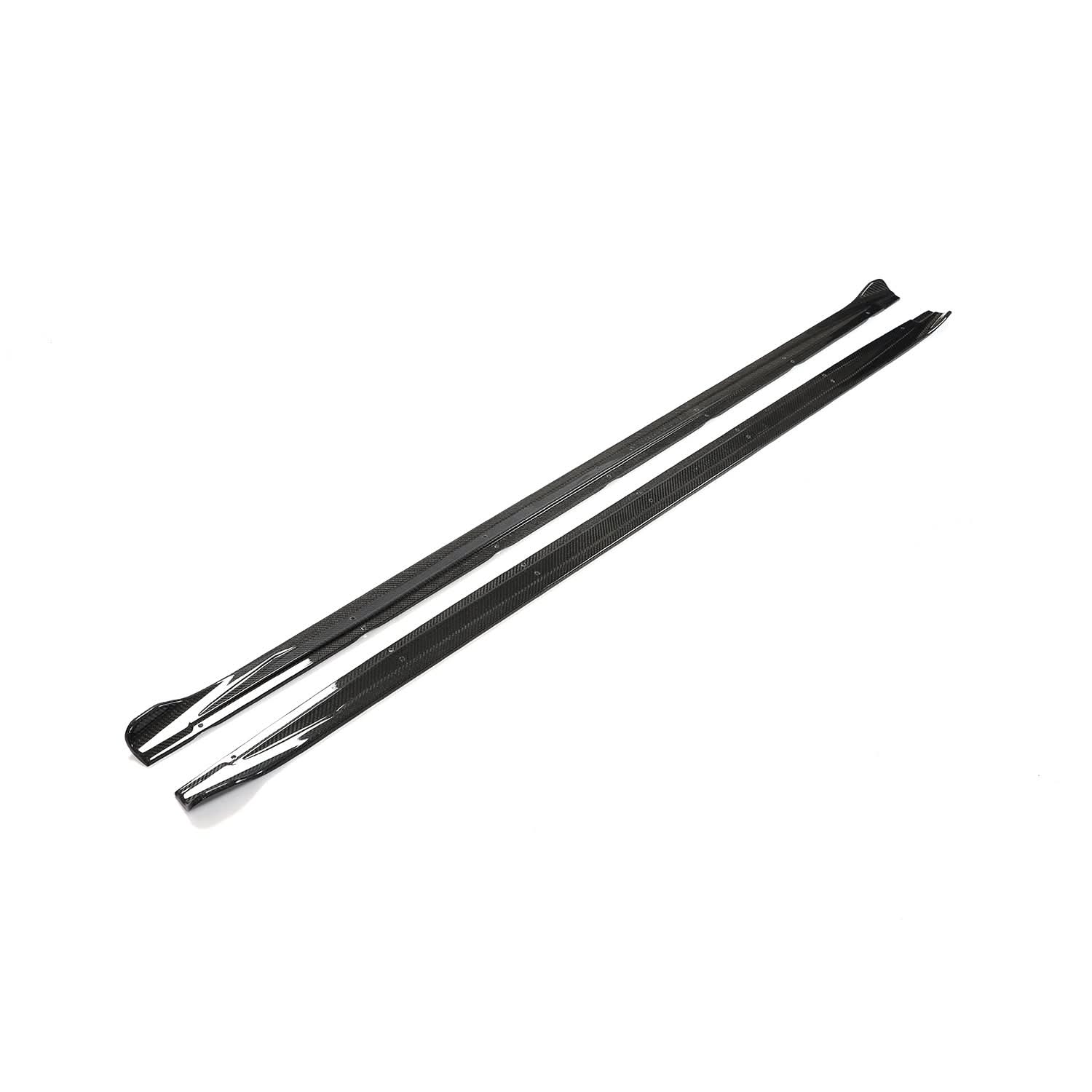 V Style Carbon Fibre Side Skirts for Audi A3 S3 Saloon 20-22
