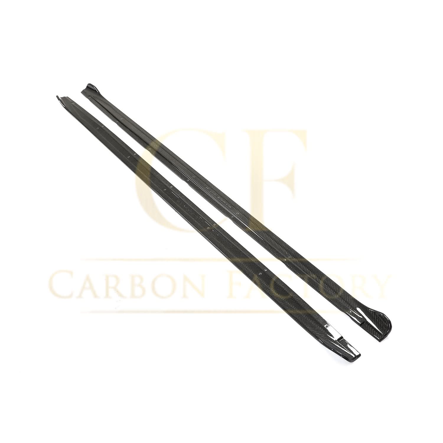 V Style Carbon Fibre Side Skirts for Audi A3 S3 Saloon 20-22