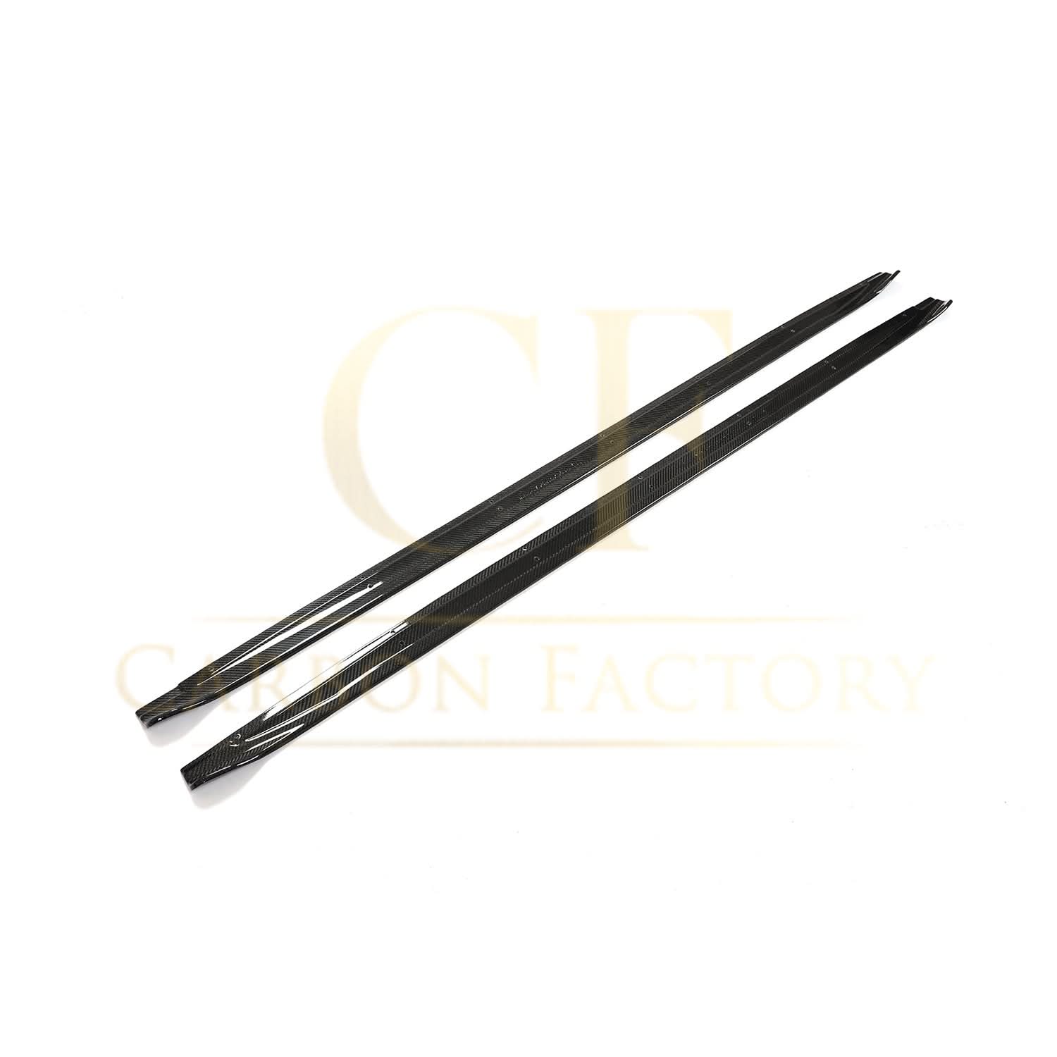 V Style Carbon Fibre Side Skirts for Audi A3 S3 Saloon 20-22