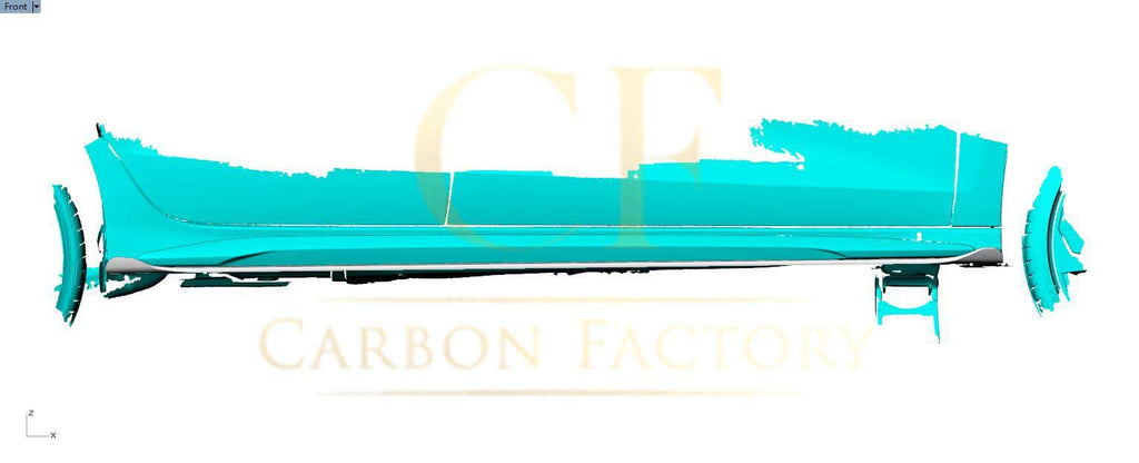 V Style Carbon Fibre Side Skirts for Audi A3 S3 Saloon 20-22
