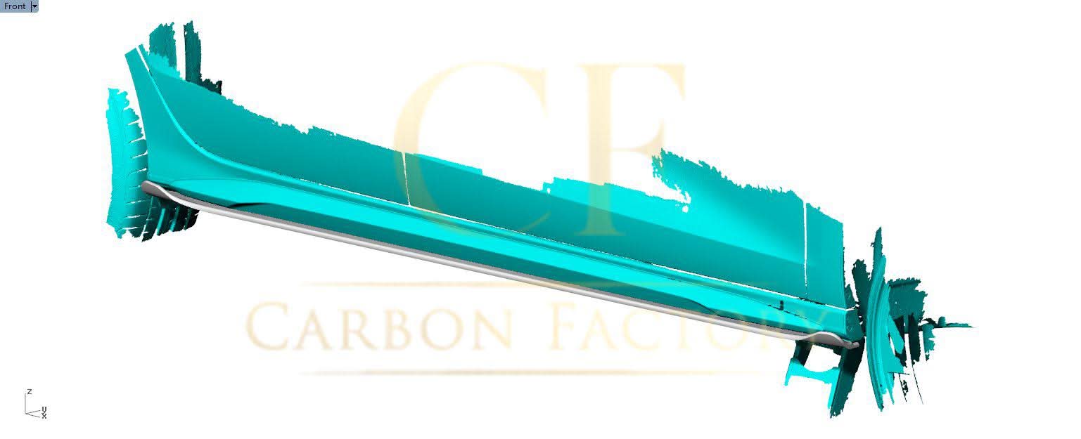 V Style Carbon Fibre Side Skirts for Audi A3 S3 Saloon 20-22