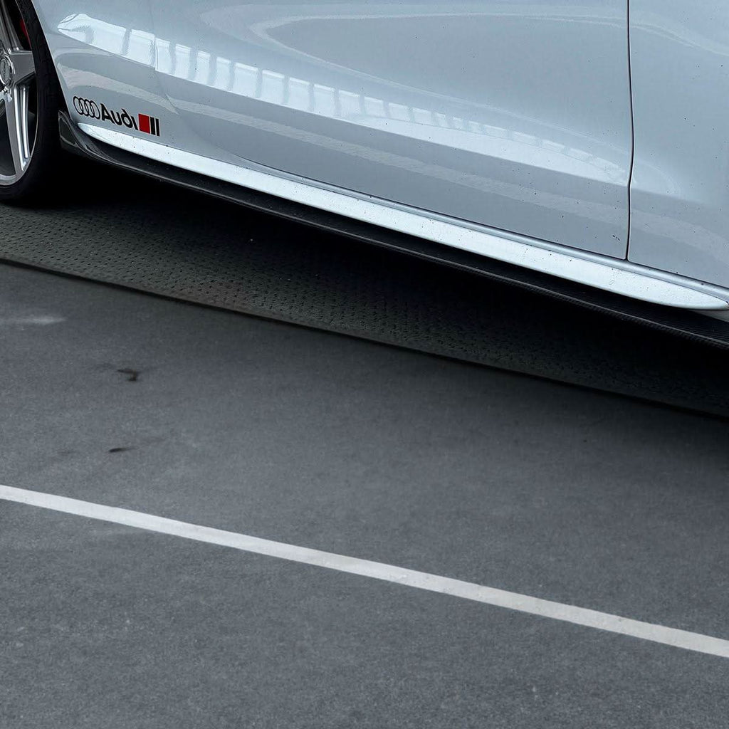 V Style Carbon Fibre Side Skirts for Audi B8 B8.5 A5 S5 2 Door 07-16
