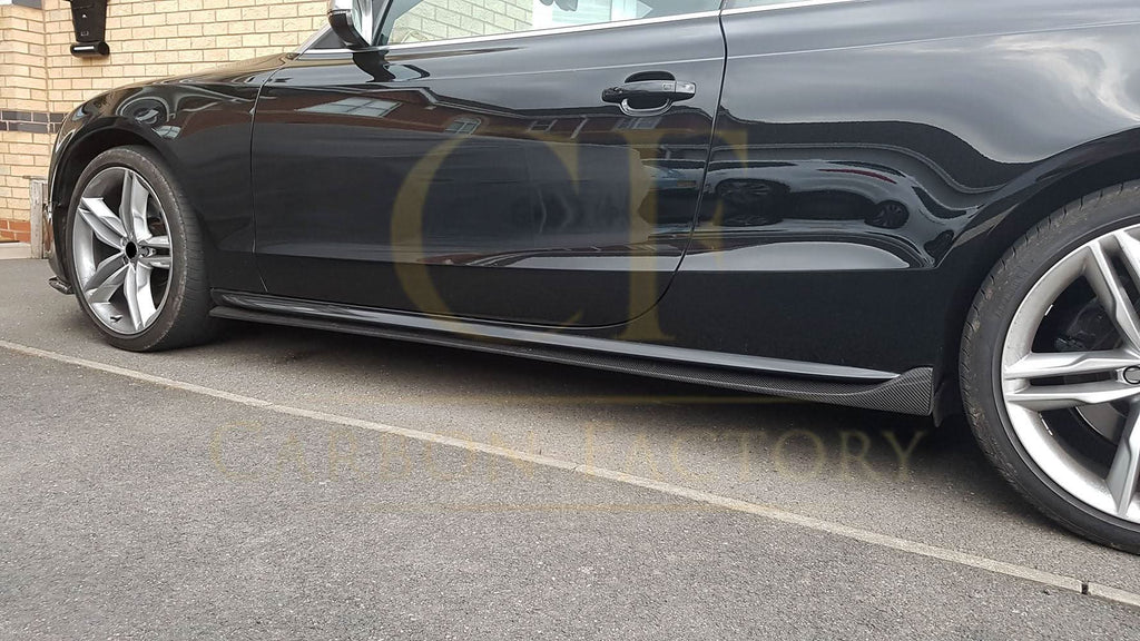 V Style Carbon Fibre Side Skirts for Audi B8 B8.5 A5 S5 2 Door 07-16