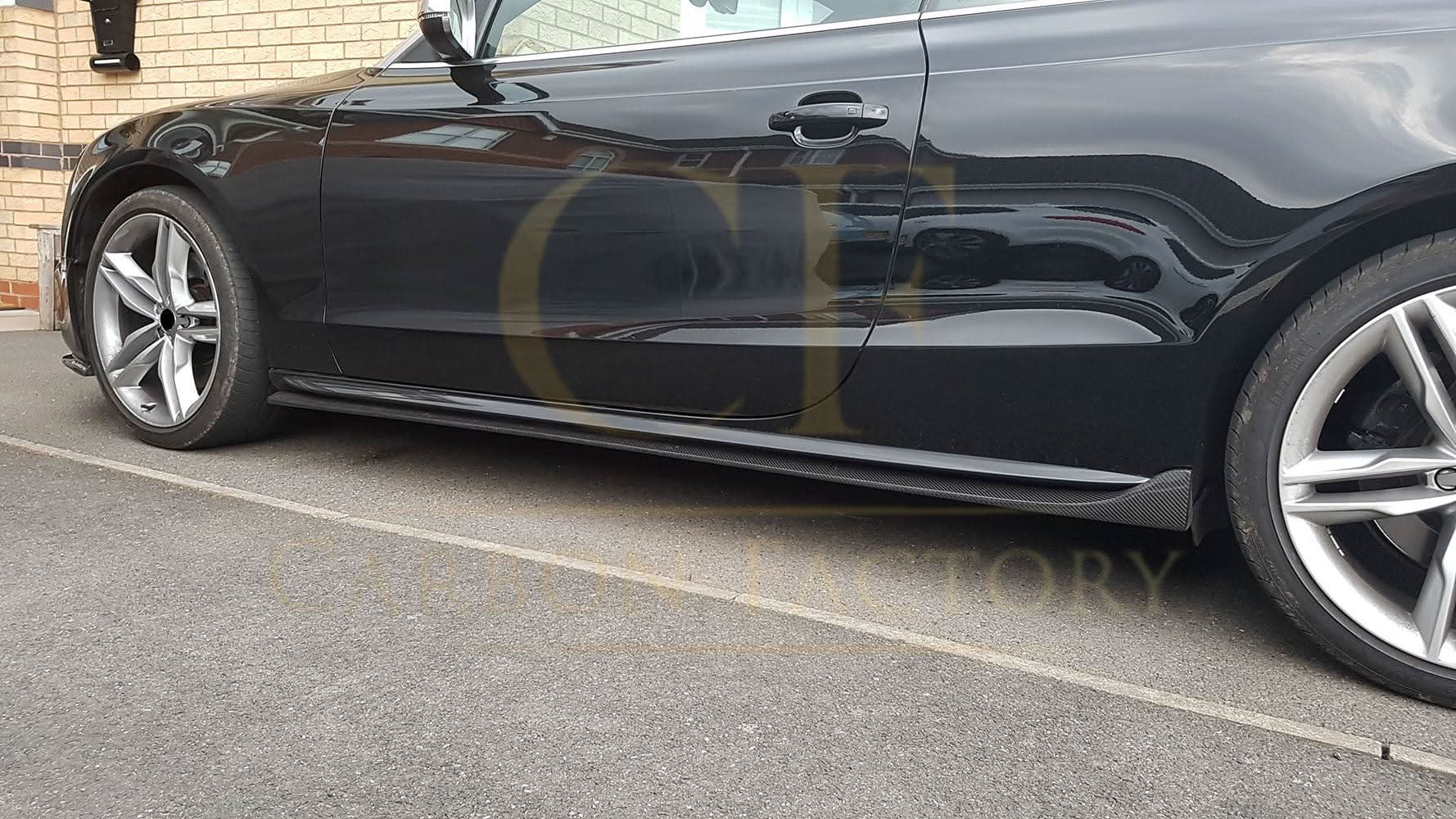 V Style Carbon Fibre Side Skirts for Audi B8 B8.5 A5 S5 2 Door 07-16