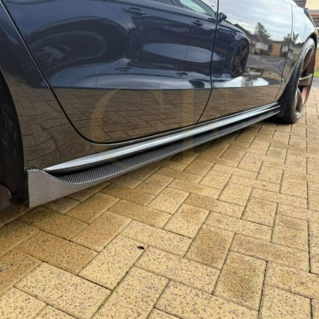 V Style Carbon Fibre Side Skirts for Audi B8 B8.5 A5 S5 2 Door 07-16