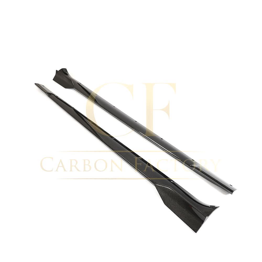 V Style Carbon Fibre Side Skirts for Tesla Model S Facelift 21-Present