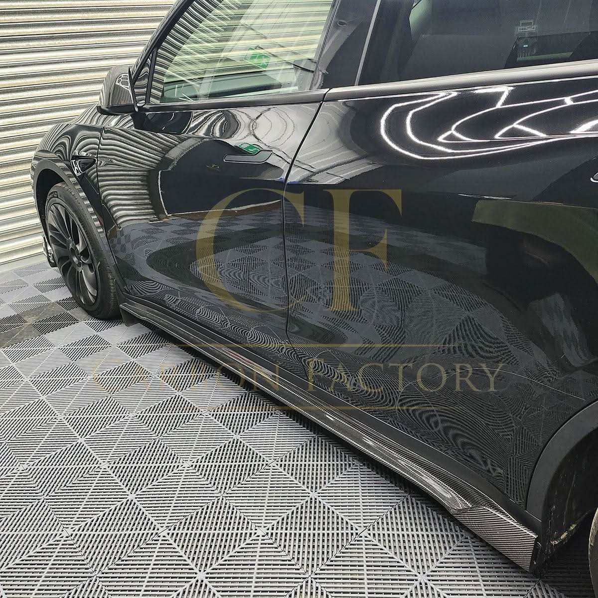 V Style Carbon Fibre Side Skirts for Tesla Model Y 19-23