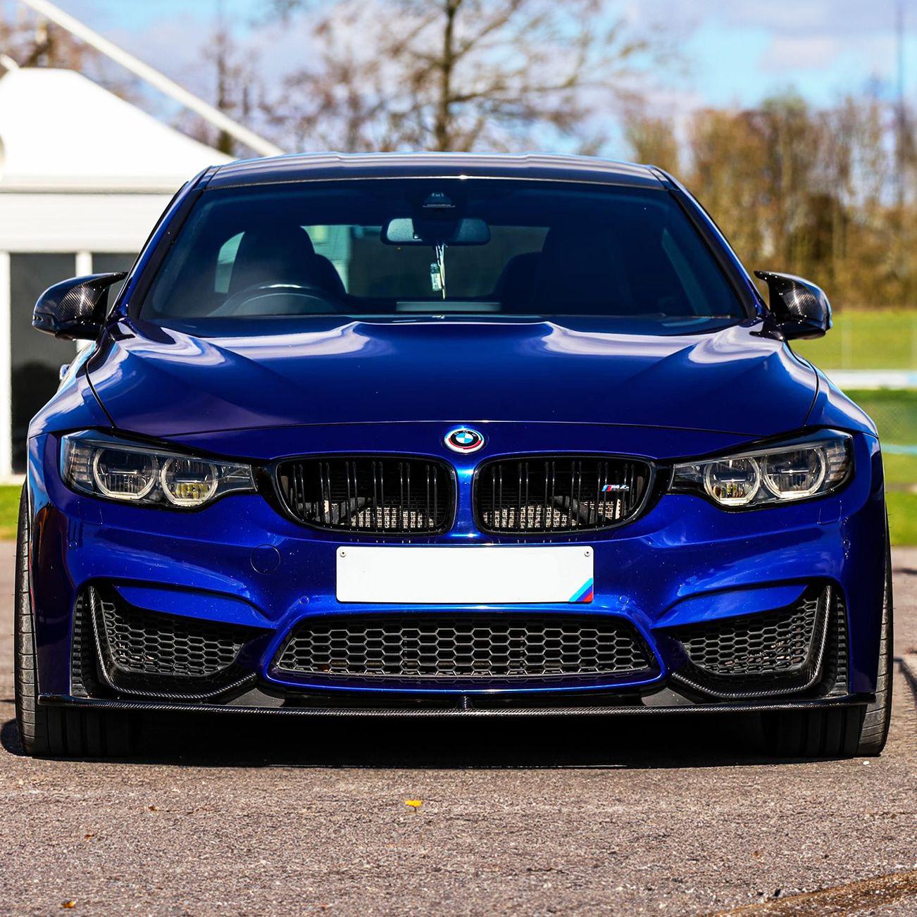 MP Style Carbon Fibre Front Splitter 3 Pieces Design for BMW F80 M3 F82 F83 M4 14-20