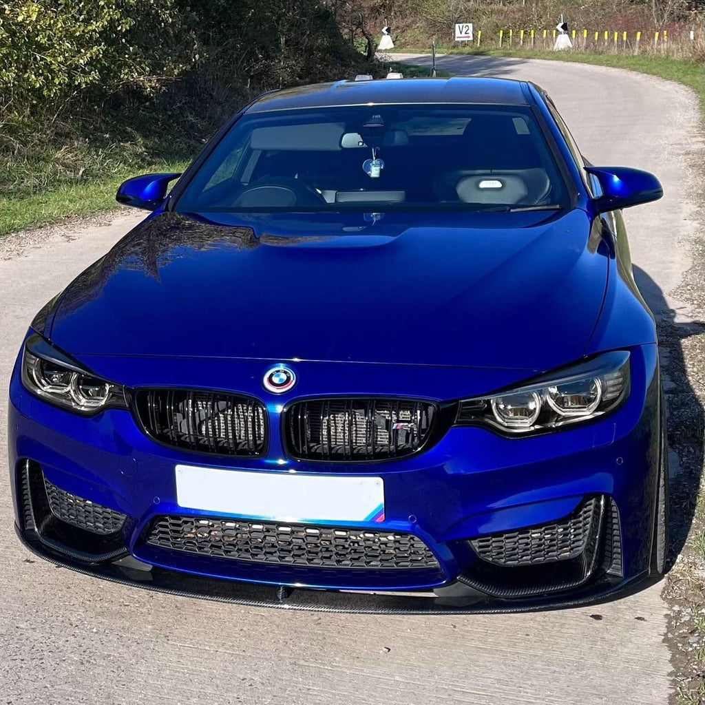 MP Style Carbon Fibre Front Splitter 3 Pieces Design for BMW F80 M3 F82 F83 M4 14-20
