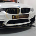 MP Style Carbon Fibre Front Splitter 3 Pieces Design for BMW F80 M3 F82 F83 M4 14-20