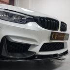 MP Style Carbon Fibre Front Splitter 3 Pieces Design for BMW F80 M3 F82 F83 M4 14-20