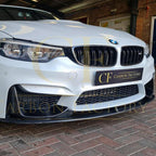 MP Style Carbon Fibre Front Splitter 3 Pieces Design for BMW F80 M3 F82 F83 M4 14-20