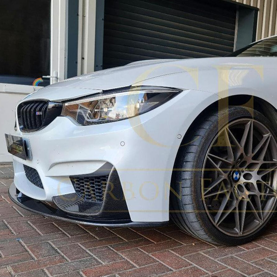 MP Style Carbon Fibre Front Splitter 3 Pieces Design for BMW F80 M3 F82 F83 M4 14-20