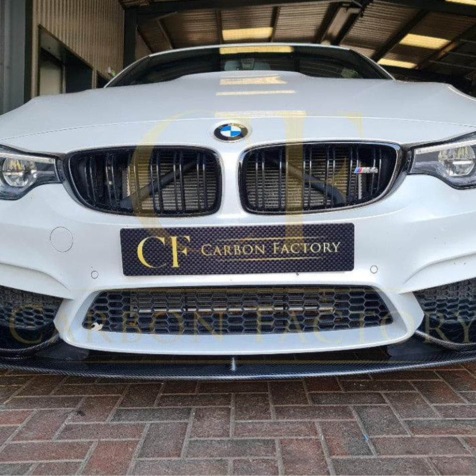 MP Style Carbon Fibre Front Splitter 3 Pieces Design for BMW F80 M3 F82 F83 M4 14-20