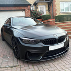 MP Style Carbon Fibre Front Splitter 3 Pieces Design for BMW F80 M3 F82 F83 M4 14-20