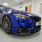 MP Style Carbon Fibre Front Splitter 3 Pieces Design for BMW F80 M3 F82 F83 M4 14-20