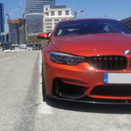 MP Style Carbon Fibre Front Splitter 3 Pieces Design for BMW F80 M3 F82 F83 M4 14-20