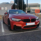 MP Style Carbon Fibre Front Splitter 3 Pieces Design for BMW F80 M3 F82 F83 M4 14-20
