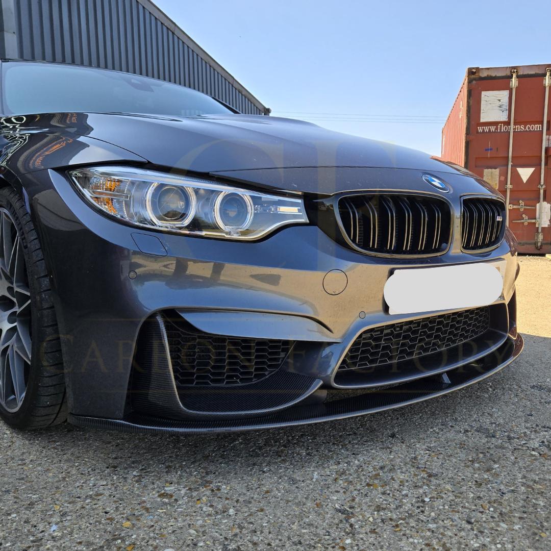 MP Style Carbon Fibre Front Splitter 3 Pieces Design for BMW F80 M3 F82 F83 M4 14-20