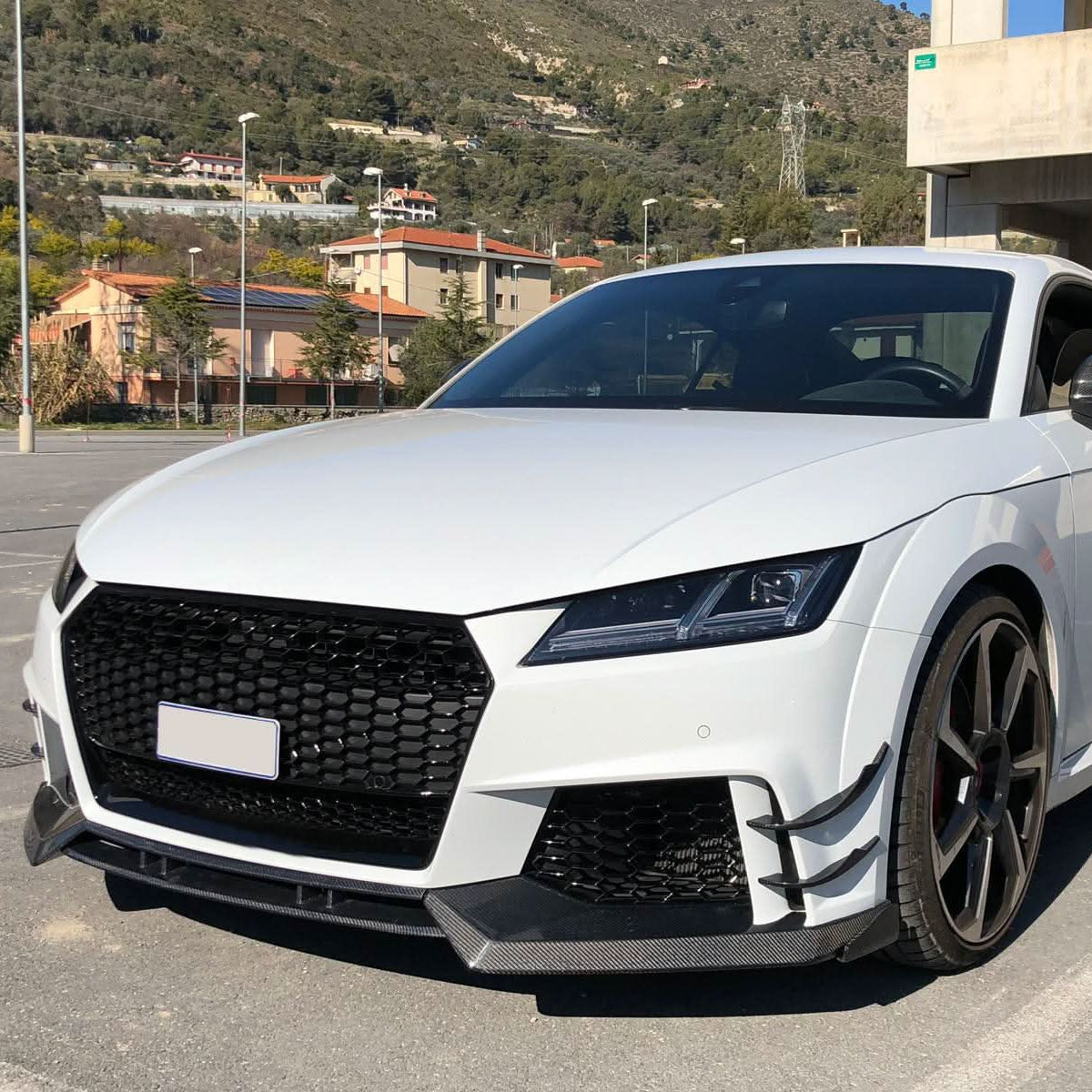 AB Style Carbon Fibre Front Splitter for Audi 8S TTRS MK3 15-18