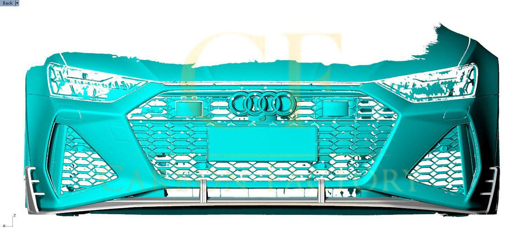 AB Style Pre-Preg Carbon Fibre Front Splitter for Audi 4K RS7 20-22
