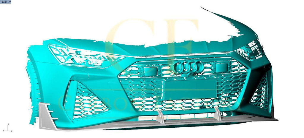 AB Style Pre-Preg Carbon Fibre Front Splitter for Audi 4K RS7 20-22