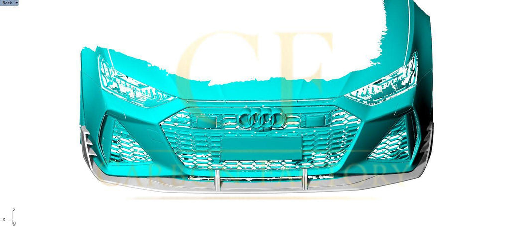 AB Style Pre-Preg Carbon Fibre Front Splitter for Audi 4K RS7 20-22