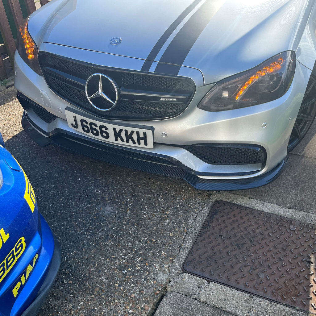 A Style Carbon Fibre Front Splitter for Mercedes Benz W212 E Class E63 14-15