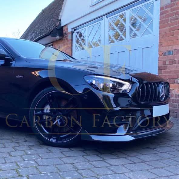 A Style Carbon Fibre Front Splitter for Mercedes W213 E Class Facelift Saloon 21-23