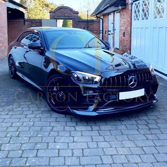 A Style Carbon Fibre Front Splitter for Mercedes W213 E Class Facelift Saloon 21-23