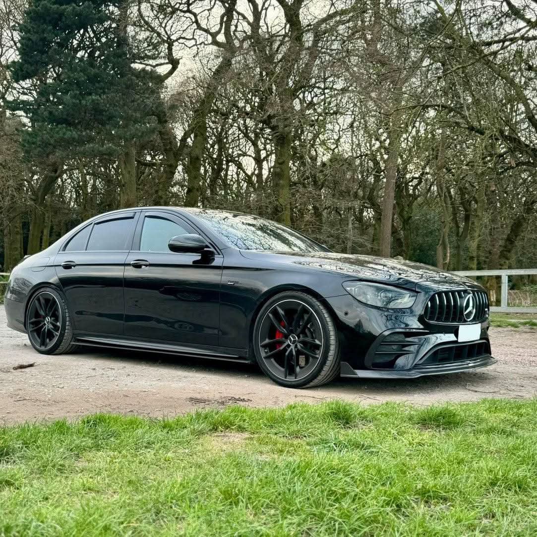 A Style Carbon Fibre Front Splitter for Mercedes W213 E Class Facelift Saloon 21-23