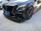 C43 Carbon Fibre Front Splitter for Mercedes Benz W205 C Class 20-21
