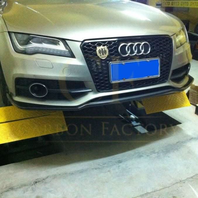 CF Style Carbon Fibre Front Splitter for Audi 4G A7 S Line S7 10-18